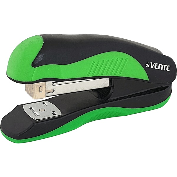 Степлер №24_6, 26_6 до 20л deVENTE MonoChrome, черный с неоновым зеленым