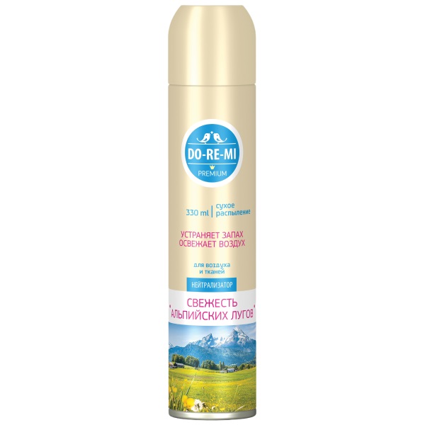 Освежитель воздуха До-Ре-Ми Premium Свежесть альпийских лугов 330мл, сухое распыление