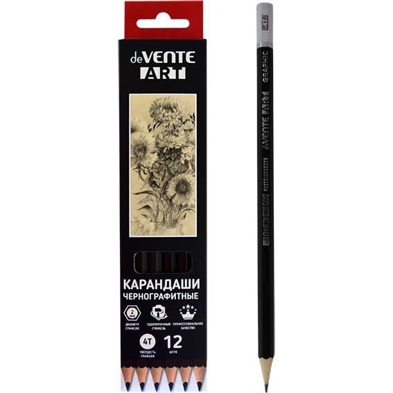 2_Карандаш чернографитный 4Т deVENTE Art, без ластика