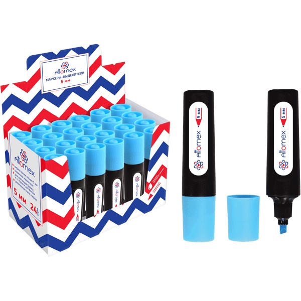 2_Текстовыделитель ATTOMEX 1-5мм, голубой