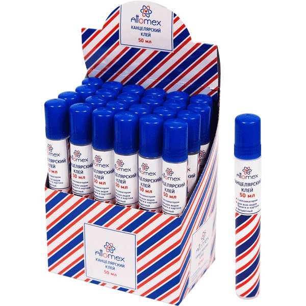 2_Клей канцелярский 50мл, сетчатый аппликатор ATTOMEX