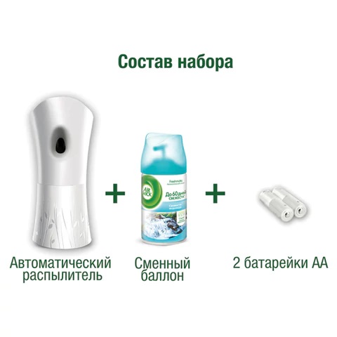 4_Освежитель воздуха автоматический AIRWICK Океанский бриз 250мл, комплект