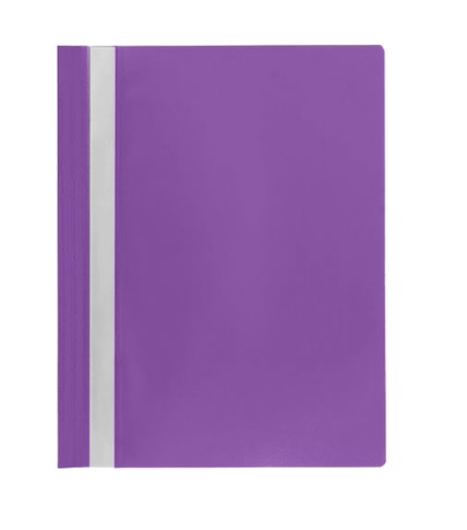 Папка-скоросшиватель ATTOMEX А4, пластик, прозрачный верхний лист, фиолетовая