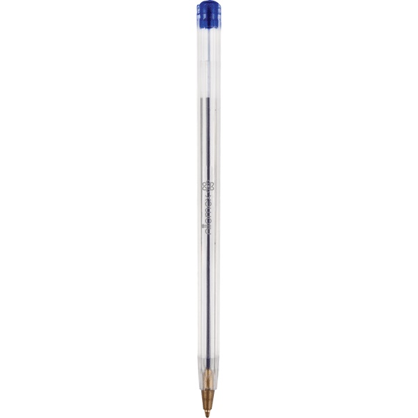 4_Ручка шариковая 0,7мм ATTOMEX СИНЯЯ, прозрачный корпус_