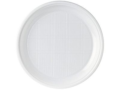 Одноразовые тарелки плоские D-205мм 100шт, белые, А