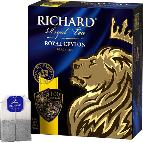 Чай пакетированный RICHARD Royal Ceylon, черный, 100п_2г