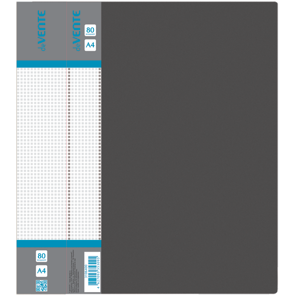 2_Папка 80 вкладышей deVENTE Daily, пластик 0,8мм, черная