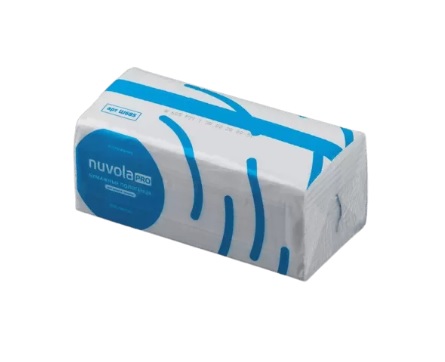 Полотенца бумажные V-сложения, 2-слойные 23_22,5см 200шт, Nuvola Professional, белые