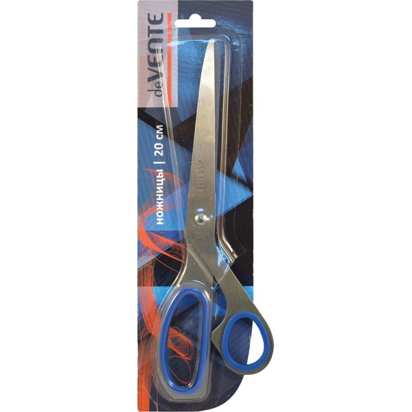 Ножницы 20см металлические прорезиненные ручки deVENTE