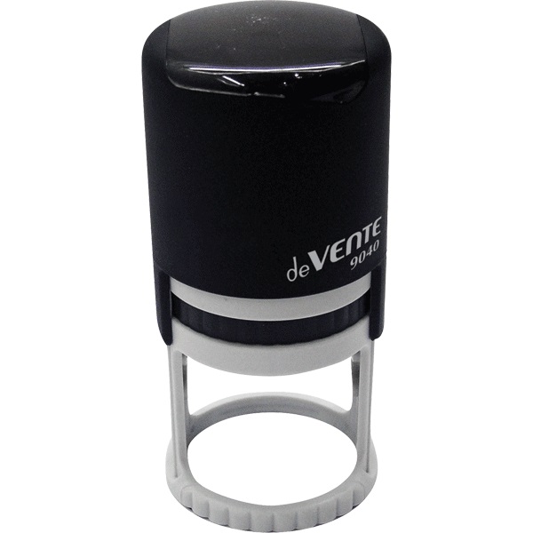 Оснастка для печати автоматическая, оттиск D=40мм синий, deVENTE 9040, корпус черный