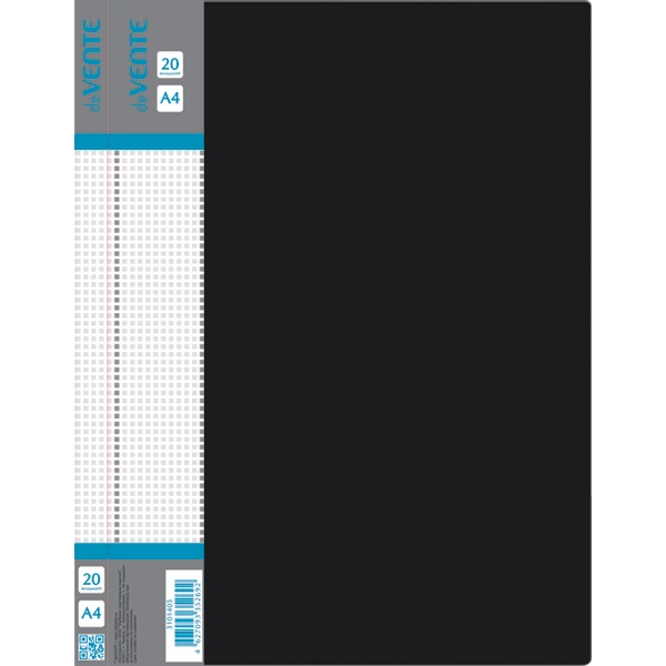 2_Папка 20 вкладышей deVENTE Daily, пластик 0,5мм, черная