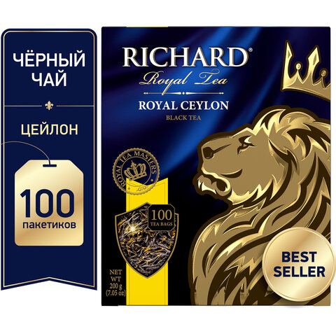 2_Чай пакетированный RICHARD Royal Ceylon, черный, 100п_2г