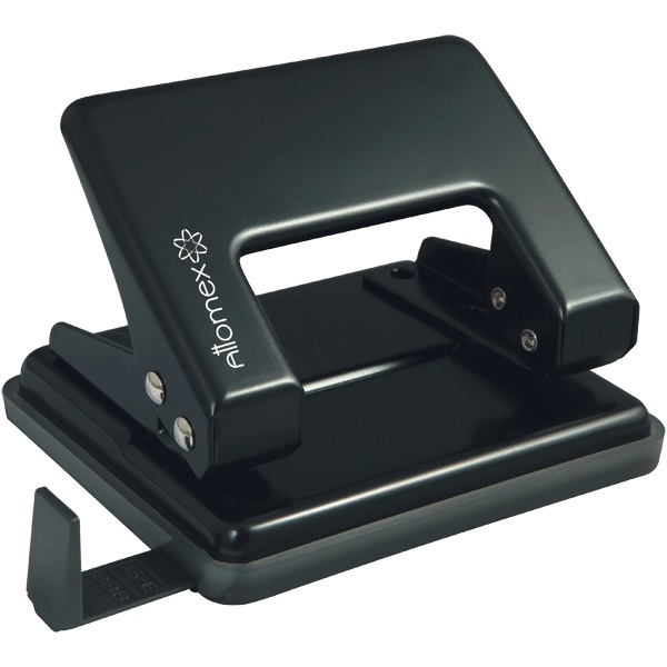 Дырокол до 20л ATTOMEX, металлический, черный