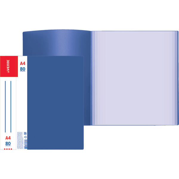 Папка 80 вкладышей deVENTE Daily, пластик 0,8мм, синяя