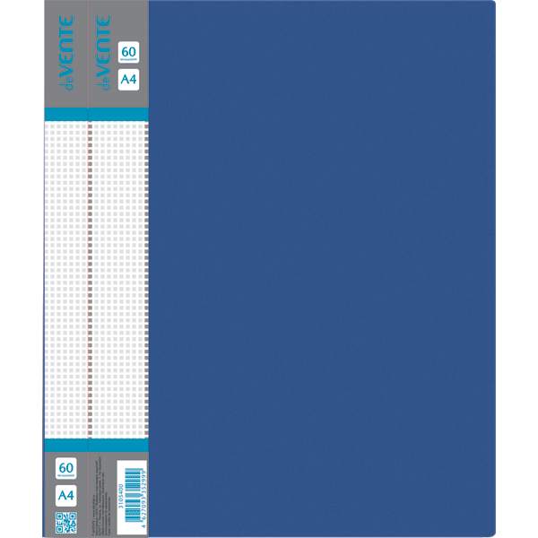 2_Папка 60 вкладышей deVENTE Daily, пластик 0,6мм, синяя