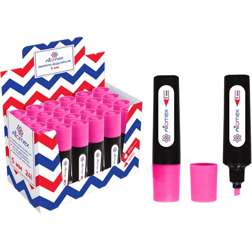 2_Текстовыделитель ATTOMEX 1-5мм, розовый