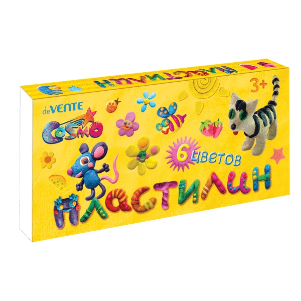 Пластилин 6цв 120г deVENTE Cosmo, со стеком