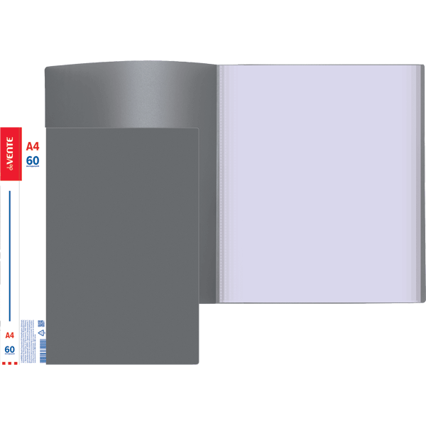 Папка 60 вкладышей deVENTE Daily, пластик 0,6мм, серая
