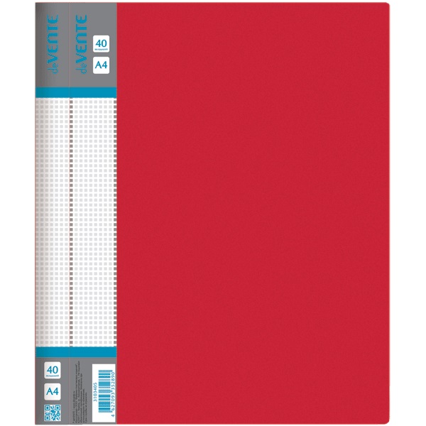 2_Папка 40 вкладышей deVENTE Daily, пластик 0,6мм, красная