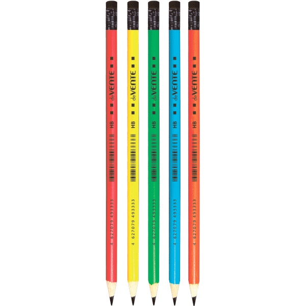 2_Карандаш чернографитный HB deVENTE, с ластиком, ассорти