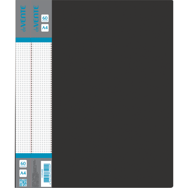2_Папка 60 вкладышей deVENTE Daily, пластик 0,6мм, черная