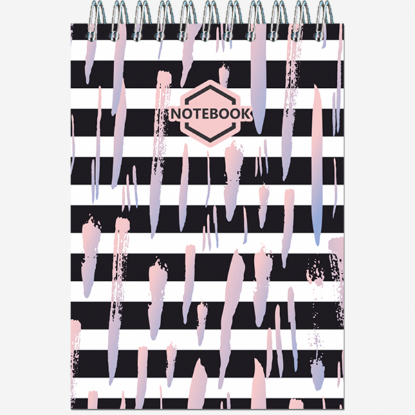 3_Блокнот А6 40л, гребень Стильный Офис, ассорти