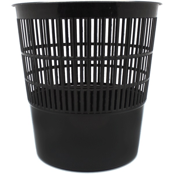 Корзина для бумаг 10л ATTOMEX, сетчатая, круглая, черная