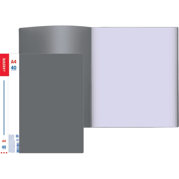 Папка 40 вкладышей deVENTE Daily, пластик 0,6мм, серая