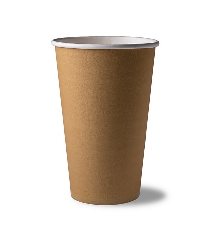 Стакан бумажный однослойный крафт 400мл 50шт