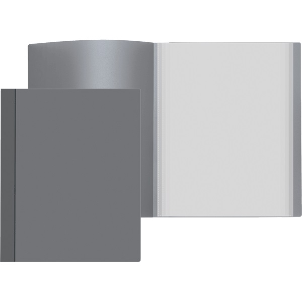 Папка 40 вкладышей ATTOMEX, пластик 0,5мм, серая