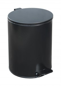 Урна металлическая с педалью 15л, черная