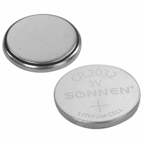 3_Батарейка (таблетка) CR2032-литиевая SONNEN Lithium, 1шт на блистере