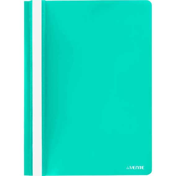 Папка-скоросшиватель deVENTE Pastel А4 пластик, прозрачный верхний лист, бирюзовая