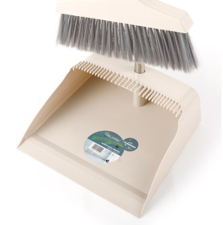 6_Набор для уборки Ленивка (совок+веник) 30_88см, 27_24_80см, бежевый