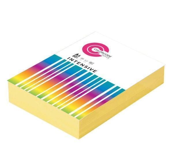 Бумага цветная А4 80 г_м2 желтая интенсив 500л Colorcode
