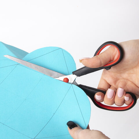 8_Ножницы 23,5см прорезиненные ручки STAFF Everyday