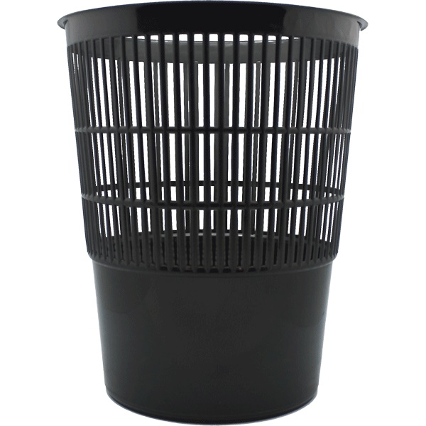 Корзина для бумаг 14л ATTOMEX, сетчатая, черная