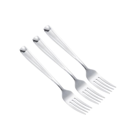 Вилки столовые комплект 3шт, нержавеющая сталь 20,7см