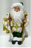 Фигурка Дед Мороз, высота 35см, зеленый в золотом