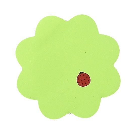 Блок самоклеящийся (стикеры), фигурный ЦВЕТОК, 50л, 70_70мм, зеленый deVENTE Funny notes