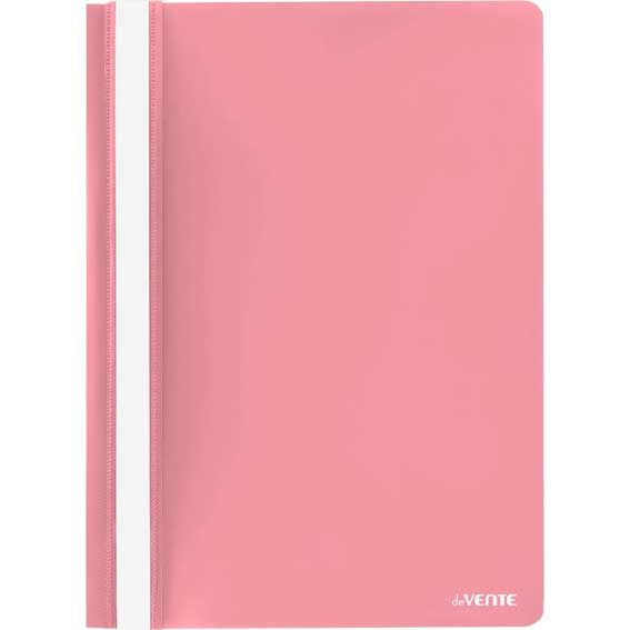 Папка-скоросшиватель deVENTE Pastel А4 пластик, прозрачный верхний лист, розовая