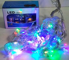 Электрогирлянда-занавес комнатная, 1,8*1,8м, мультицветная