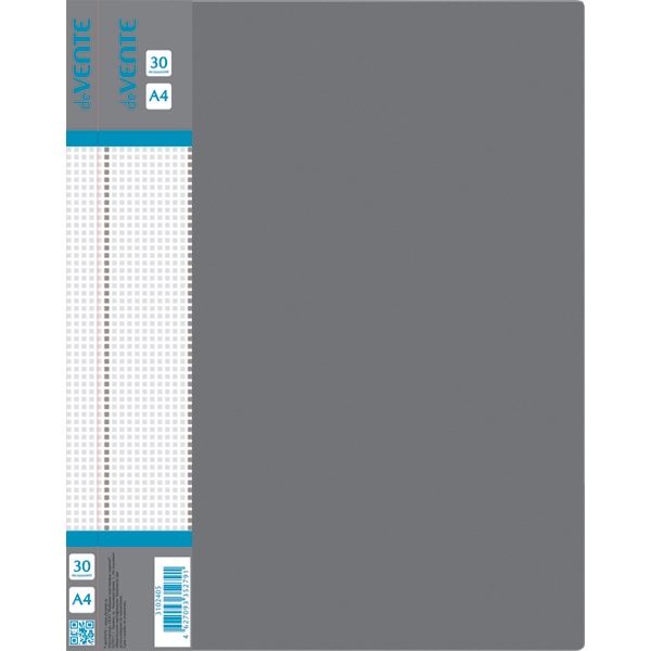 2_Папка 30 вкладышей deVENTE Daily, пластик 0,5мм, серая