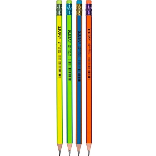 Карандаш чернографитный HB deVENTE Triolino, с ластиком, цветной корпус