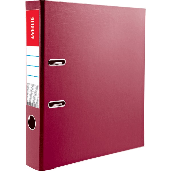 Папка-регистратор deVENTE корешок 50мм, ламинированная, с металлическим кантом, разборная, бордовая