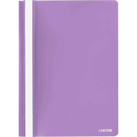 Папка-скоросшиватель deVENTE Pastel А4 пластик, прозрачный верхний лист, сиреневая