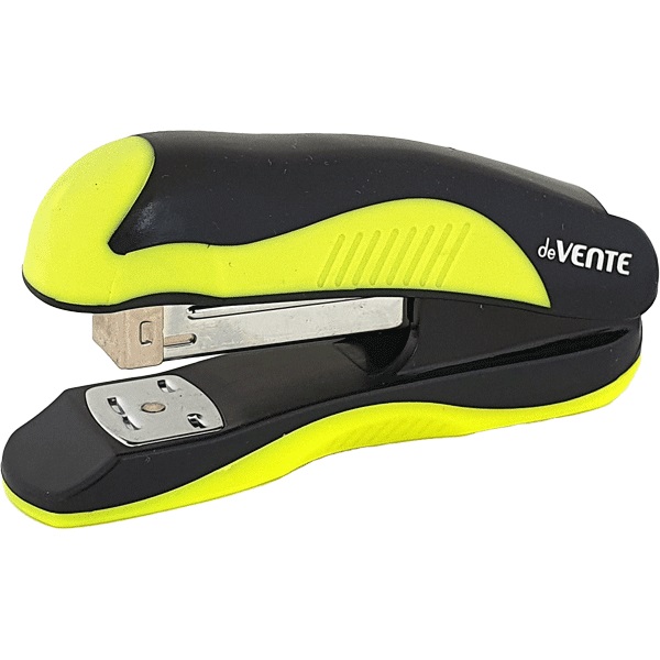 Степлер №24_6, 26_6 до 20л deVENTE MonoChrome, черный с неоновым желтым