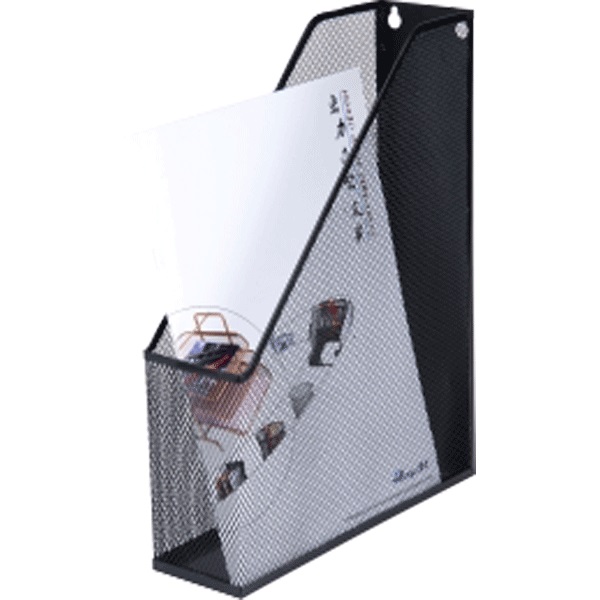 Лоток вертикальный 1 секция deVENTE, ширина 75мм, сетчатый, металлический, черный