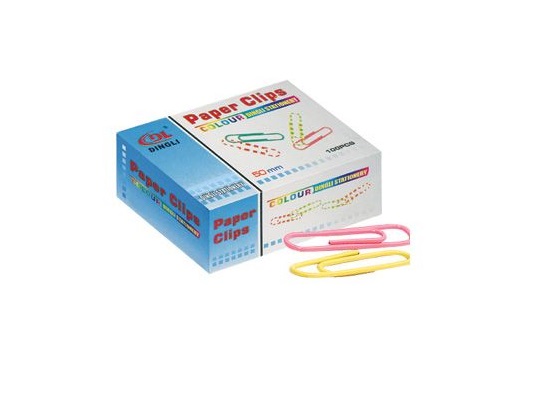 Скрепки 50мм цветные 100шт DL
