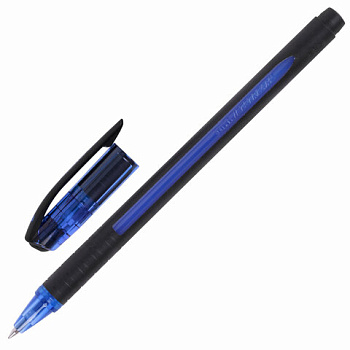 Ручка шариковая масляная, с резиновым упором 0,7мм UNI Jetstream SX-101-07 СИНЯЯ